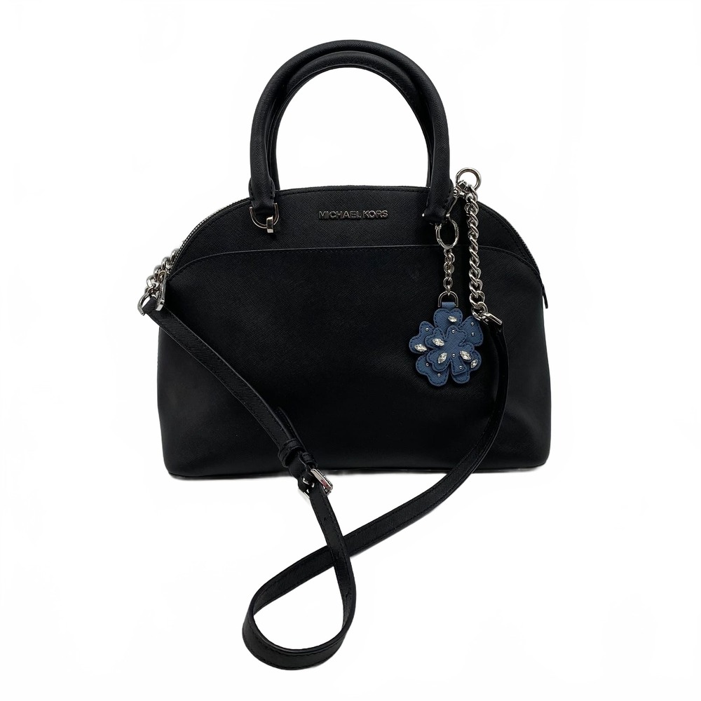 Michael Kors Black Crossbody Bag Top handle Keychain purse